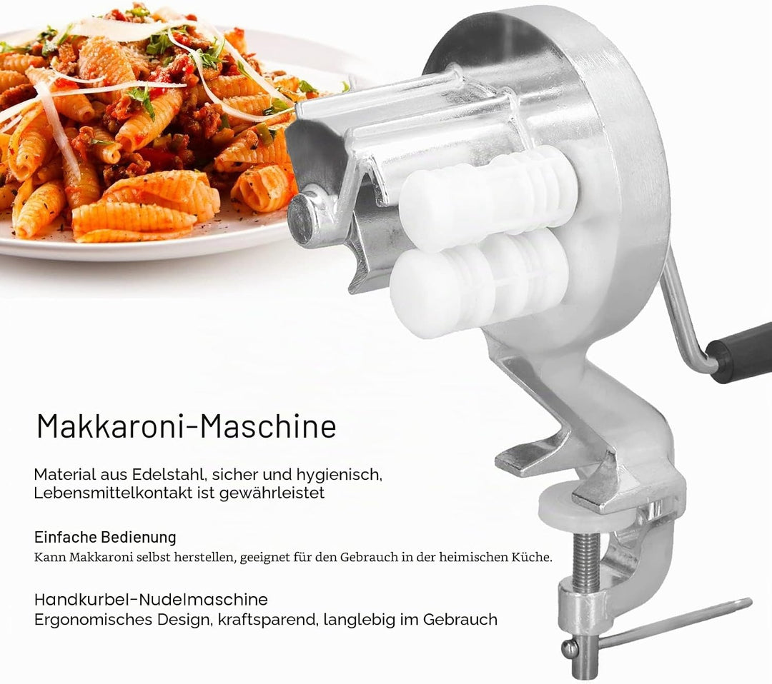 Yosoo Health Gear Manuelle Makkaroni Maker, Edelstahl Pasta Maker Maschine für Cavatelli, Orecchiett