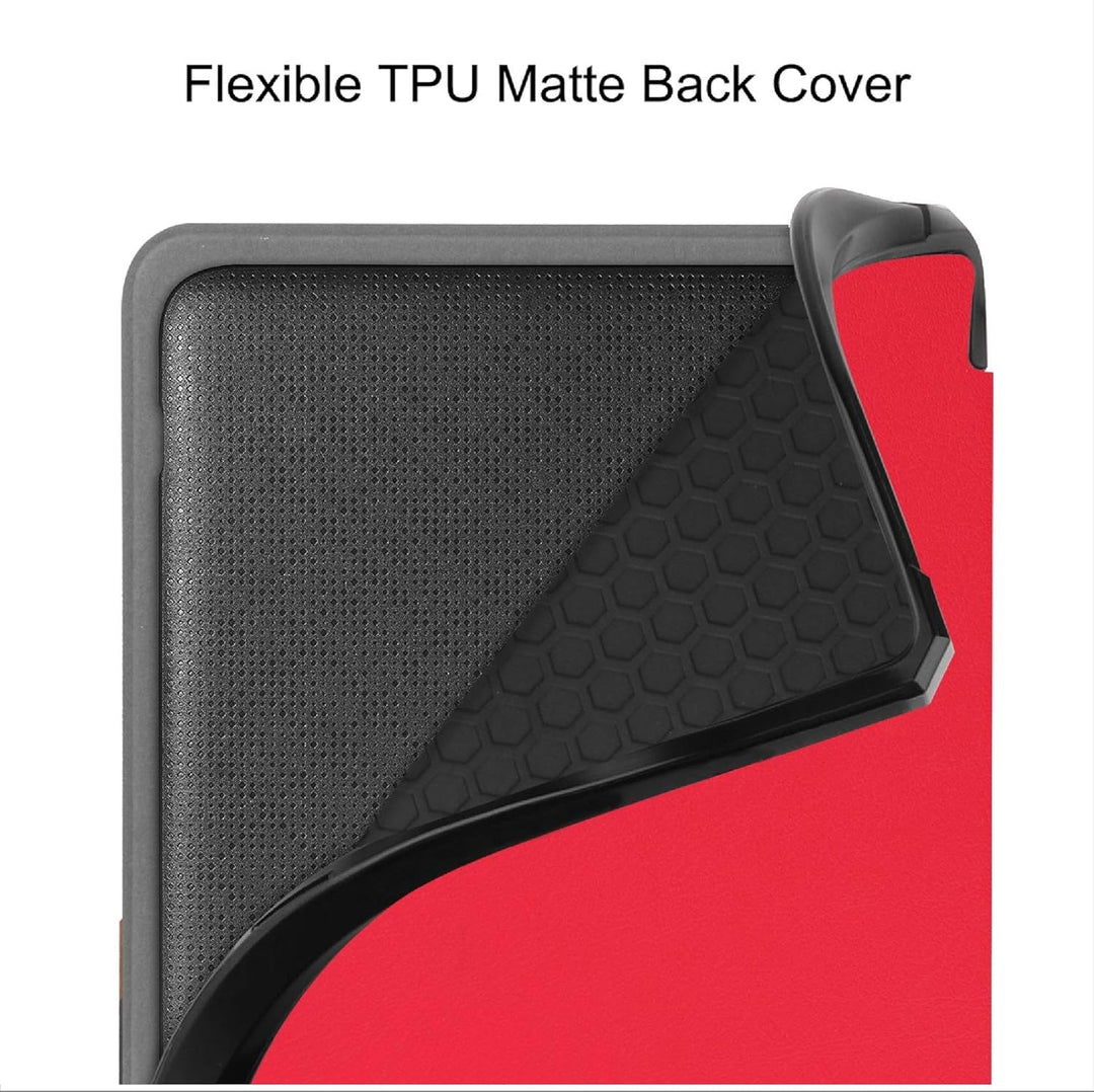 GIOPUEY Hülle Kompatibel mit Tolino Vision Color, Flip Case, PU Leder + Weiches TPU Hülle, Auto Slee