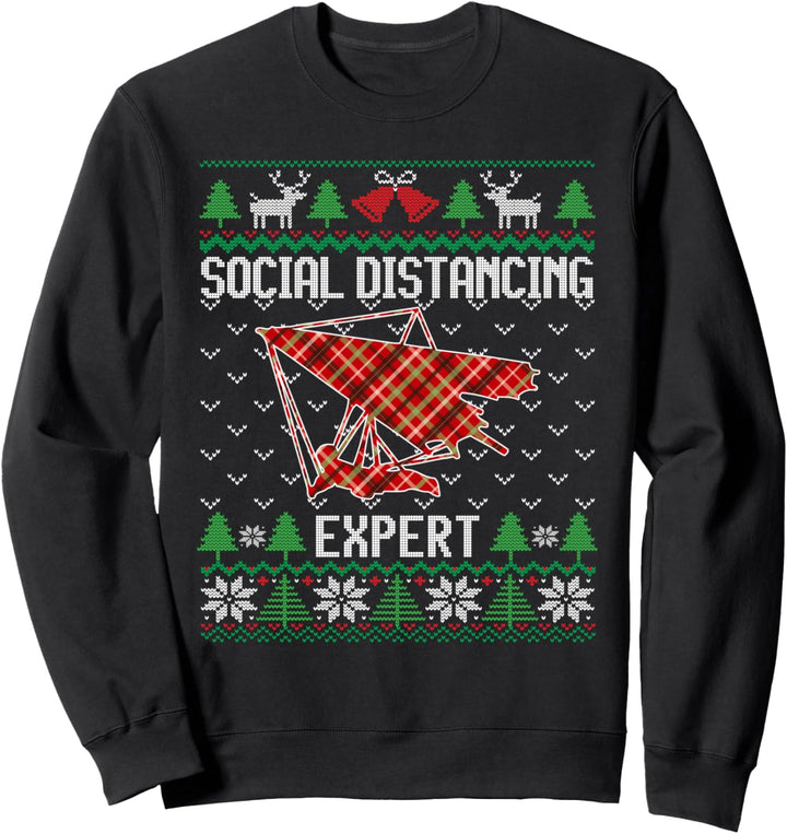 Hang Gliding Social Distancing Expert Christmas Sweatshirt