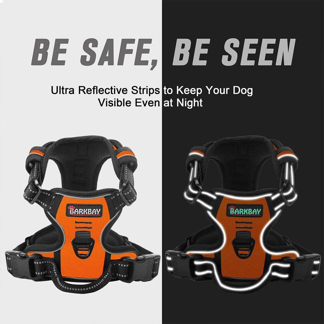 BARKBAY Dog Harness No-Pull Pet Harness Adjustable Outdoor Pet Vest Front Clip Heavy Duty 3M Reflect