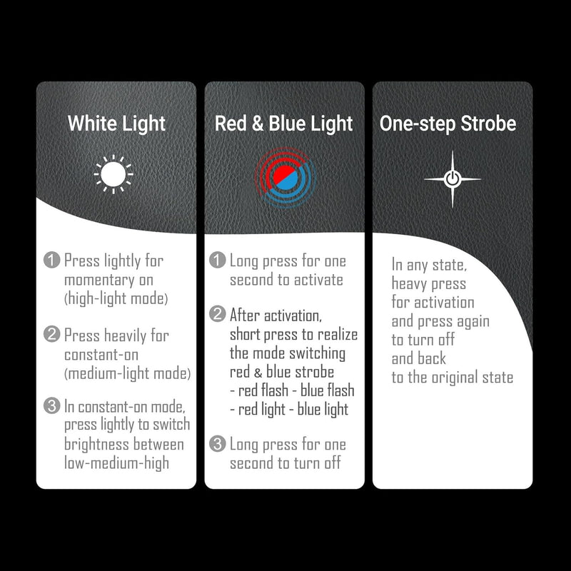 NEXTORCH P83 Akku-LED-Taschenlampe mit 360° Warnlicht-Funktion + Notfall-Glasbrecher