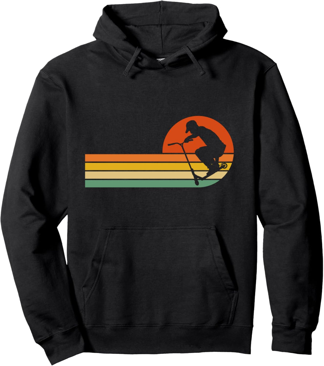 Vintage Retro Stuntscooter Stunt Roller Pullover Hoodie