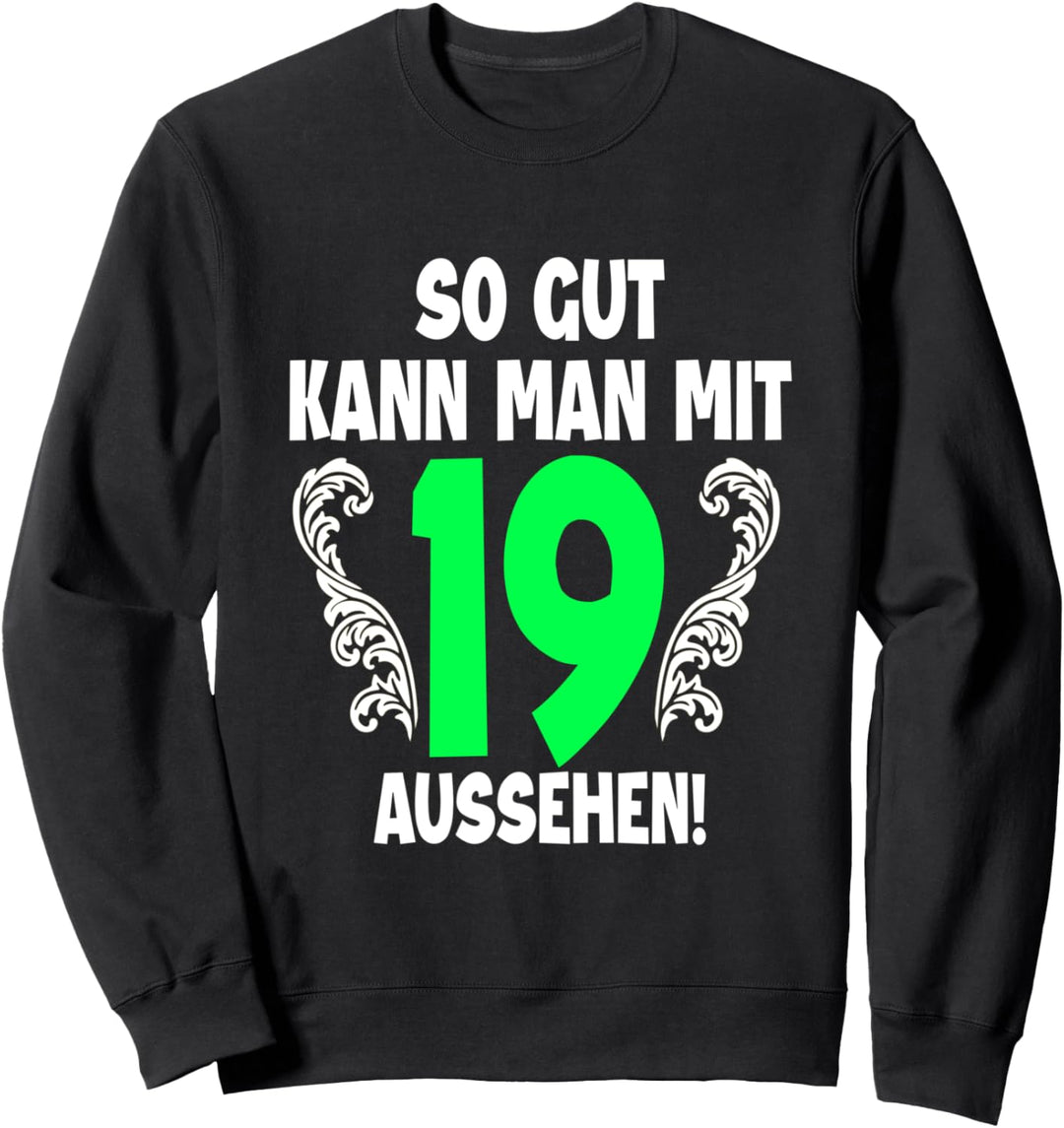 19. Geburtstag Mann Frau 2003 Damen Herren Feier 19 Jahre Sweatshirt