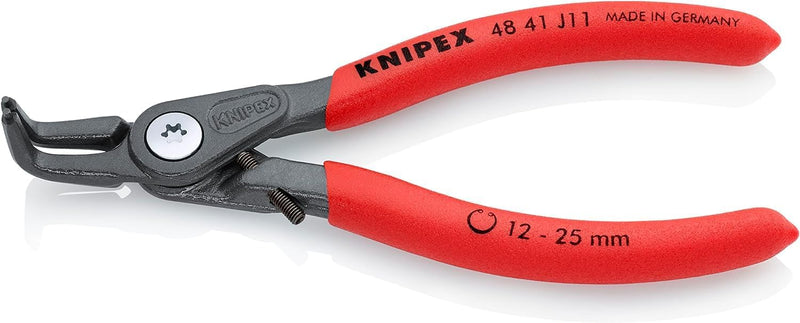 Knipex Präzisions-Sicherungsringzange für Innenringe in Bohrungen grau atramentiert, mit rutschhemme