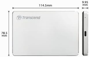 Transcend 2TB USB 3.1 Gen 1 USB Type-C StoreJet 25C3S SJ25C3S externe Festplatte TS2TSJ25C3S, 2TB