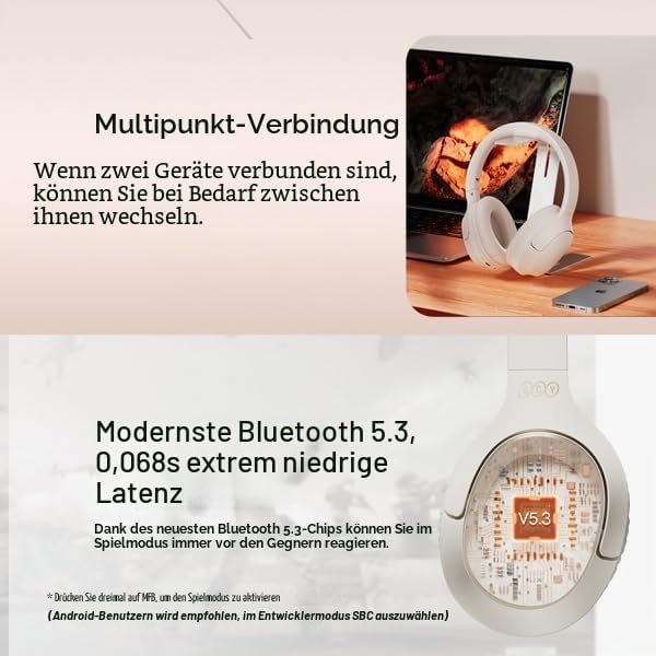 Bezdrátová sluchátka QCY H2 PRO (černá)