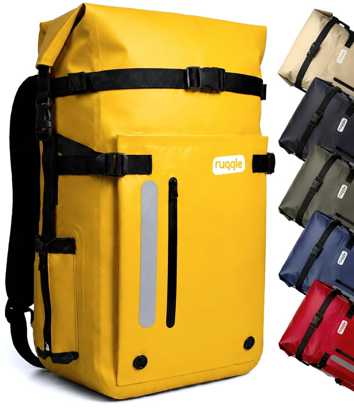 Ruqqle Wasserdichter Rucksack, vielseitig, wasserdicht Tasche, Dry Bag 20/30/45 l, mit 3 Aussentasch