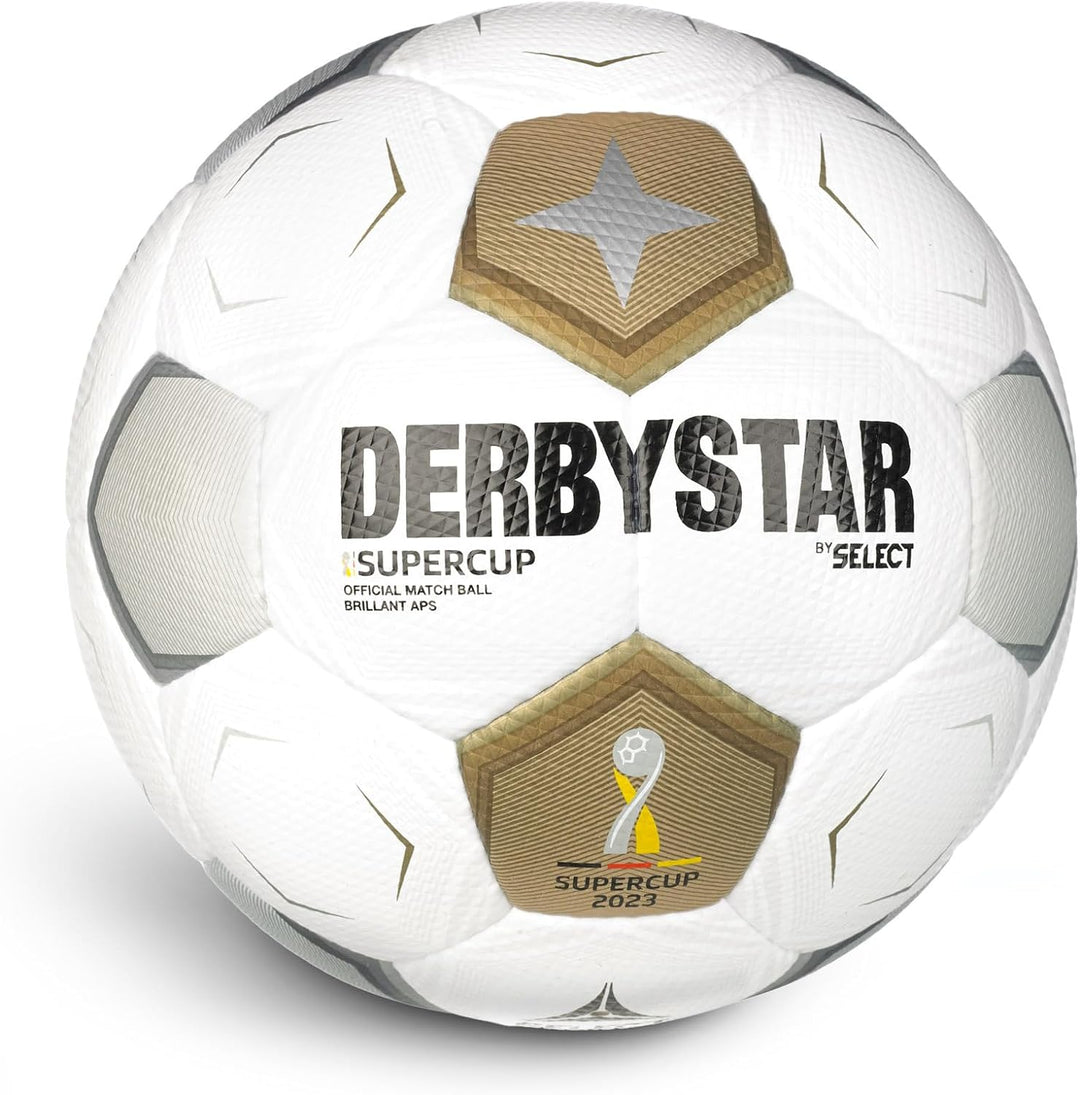 DERBYSTAR Unisex – Erwachsene Supercup Brillant APS v23 Fussball, weiss, 5