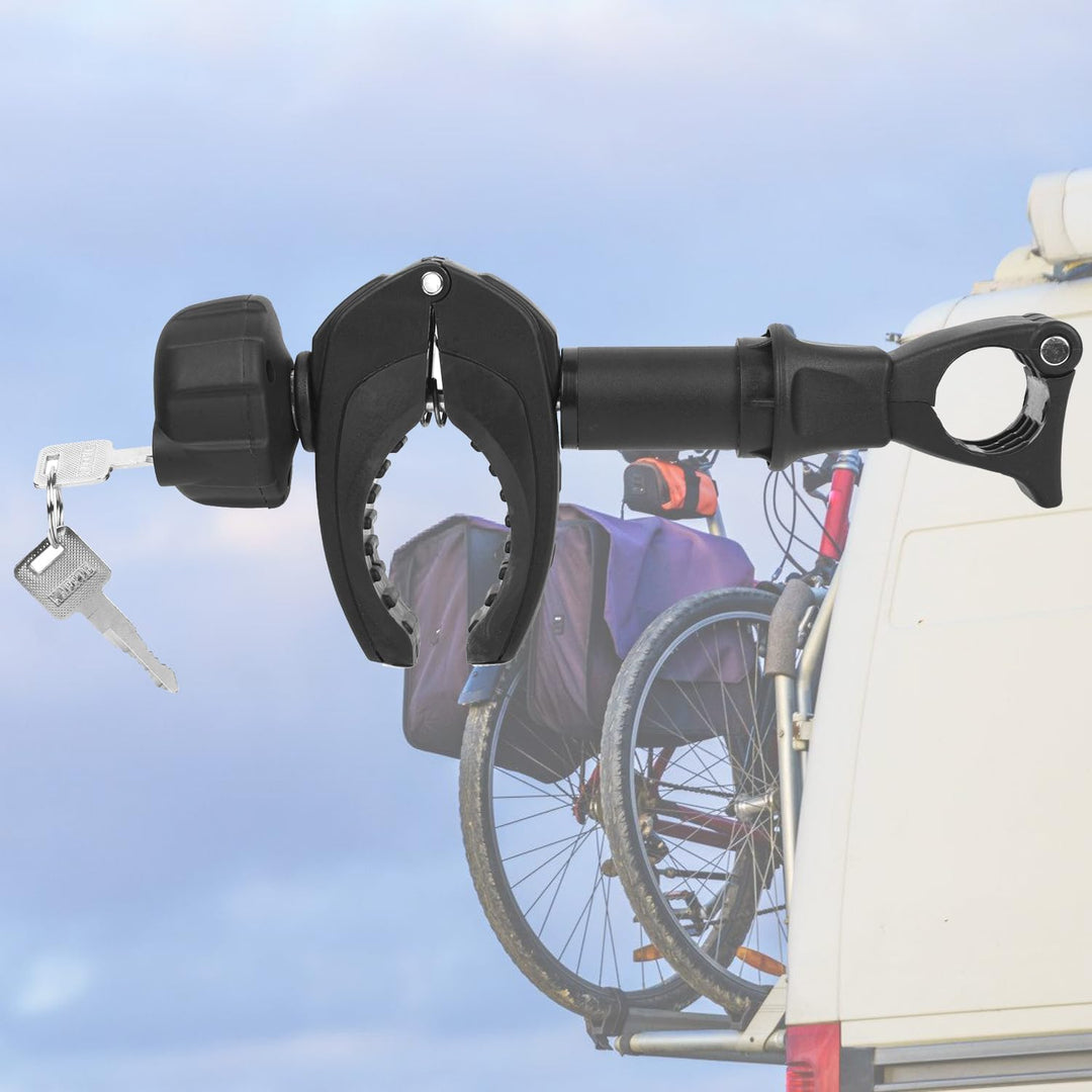 Rahmenhalter für Fahrradträger, Universal Kurze Fahrradrahmenhalter Abschliessbare, Alu Rahmenhalter