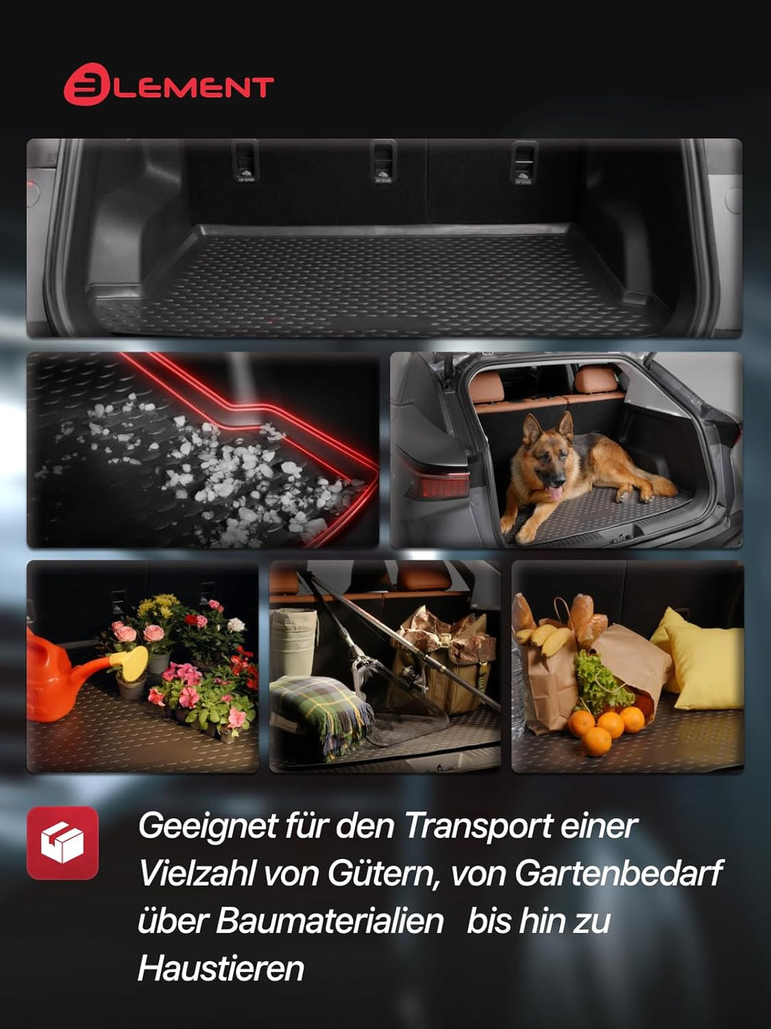 Element Passgenaue Premium Antirutsch Laderaumwanne Kofferraumwanne OPEL Astra J Sports Tourer 2011-