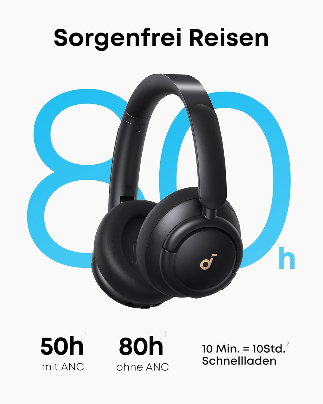 Soundcore by Anker Life Q30 Bluetooth Kopfhörer, Hybrid Active Geräuschisolierung, Individuelle Modi