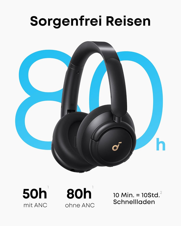 Soundcore by Anker Life Q30 Bluetooth Kopfhörer, Hybrid Active Geräuschisolierung, Individuelle Modi