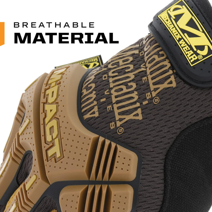 Mechanix Wear M-Pact Lederhandschuhe (Grösse S, Schwarz/Braun)