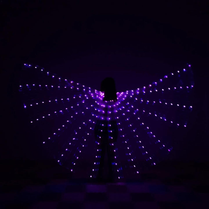 LED Flügel Für Erwachsene, LEDSchmetterlingsflügel Bauchtanz-Flügel LED Schmetterling Light Isis Flü