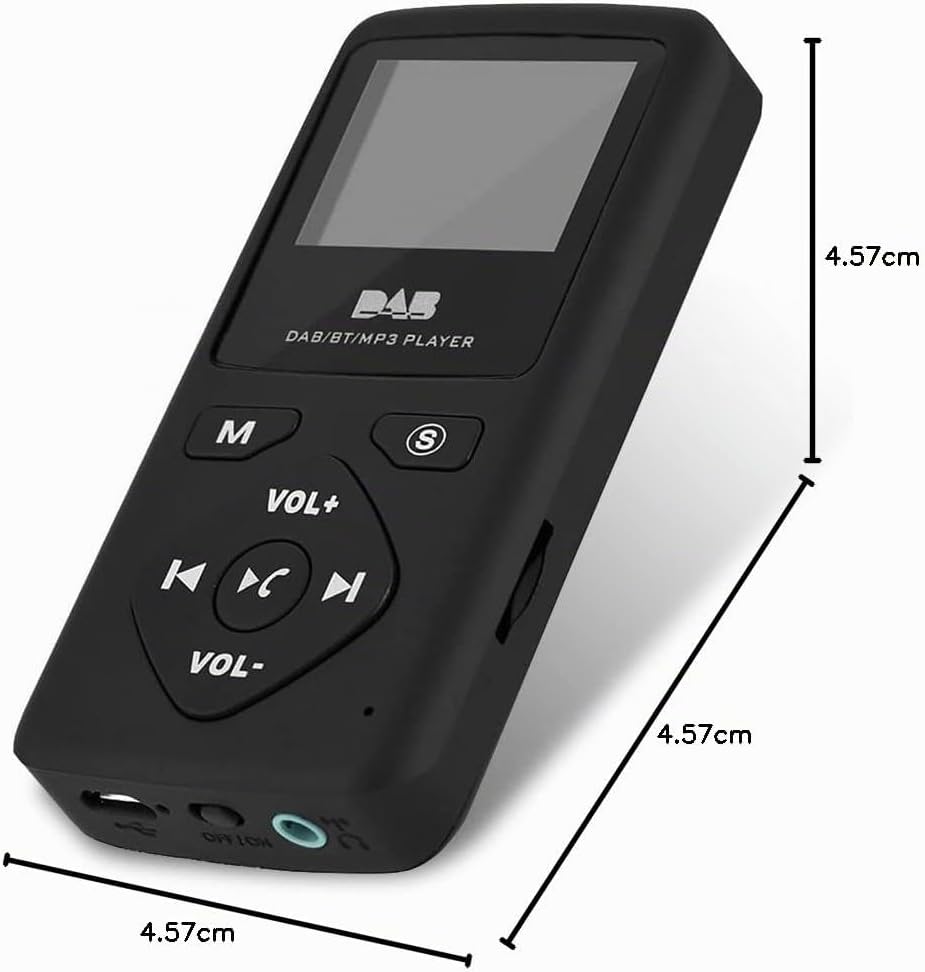 Richer-R DAB Pocket Digitalradio, Tragbare 1,8-Zoll LCD DAB/DAB+ Pocket Digital Radio Bluetooth MP3-