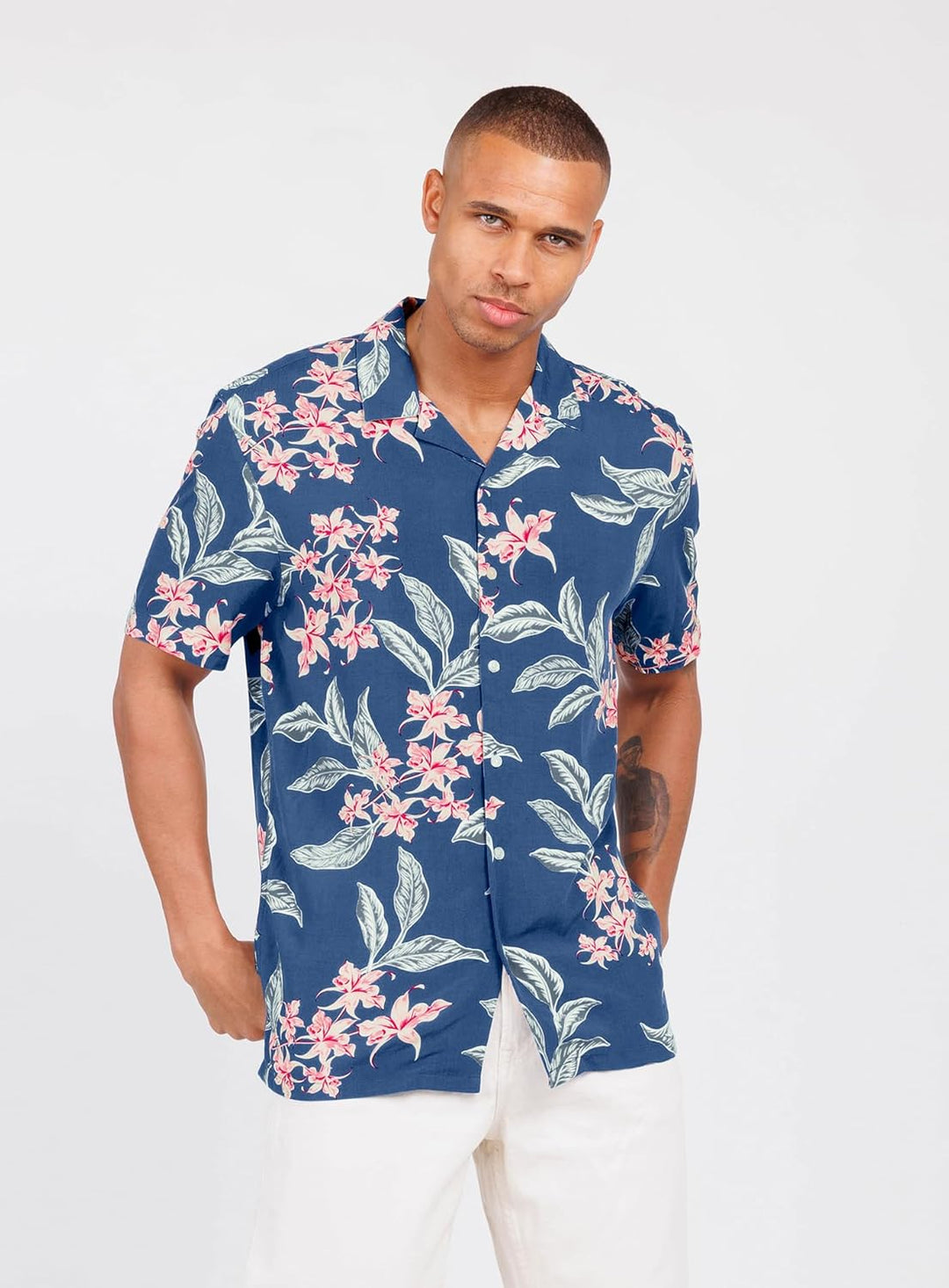 KEY LARGO Herren MSH Trinidad Shortsleeve Hemden M Dark Blue (1201), M Dark Blue (1201)