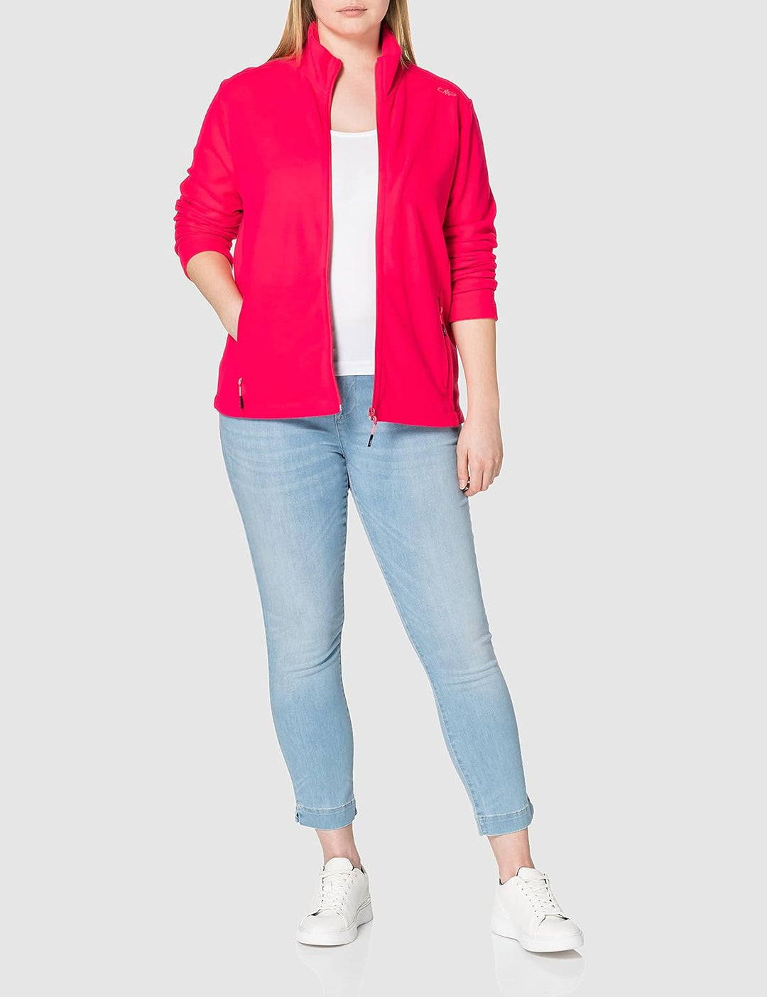 CMP Damen Knitted Mesh Jacke Fleecejacke Fleecepullover 38 Strawberry, 38 Strawberry