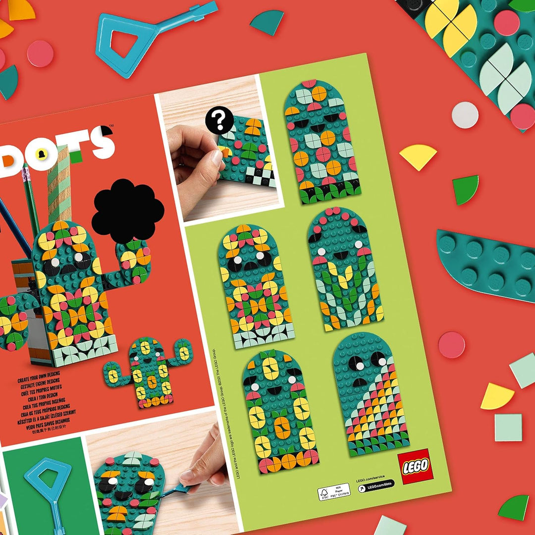 LEGO 41937 DOTS Kreativset Sommerspass Bastelset für Kinder, Set zum Basteln von Armband, Kinderzimm