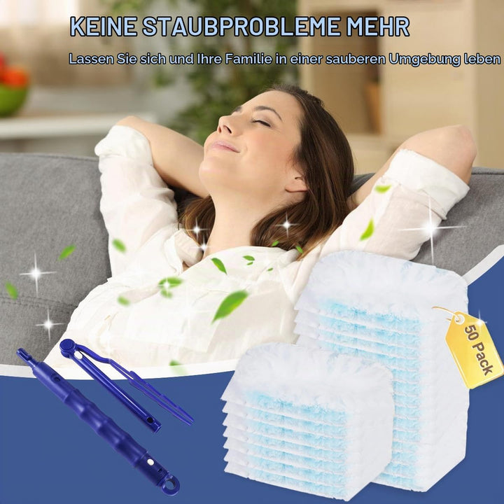 51 Stück für Swiffer Staubwedel Ersatz-Set, Staubfangdecken für Swiffer Duster, Staubfänger, mit 1 S