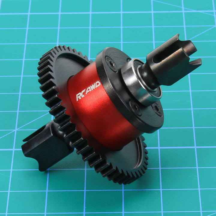 RCAWD Aluminium Center Diff Set, mit 40CrMo Hauptdiff-Getriebe 50T SPIRAL für Arrma 1/7 1/8 6S RTR H