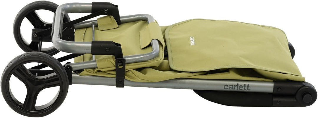 Carlett Einkaufstrolley mit 4 Rädern, faltbar, mit erweiterbarer und Abnehmbarer 60-L-Tasche, bis 25