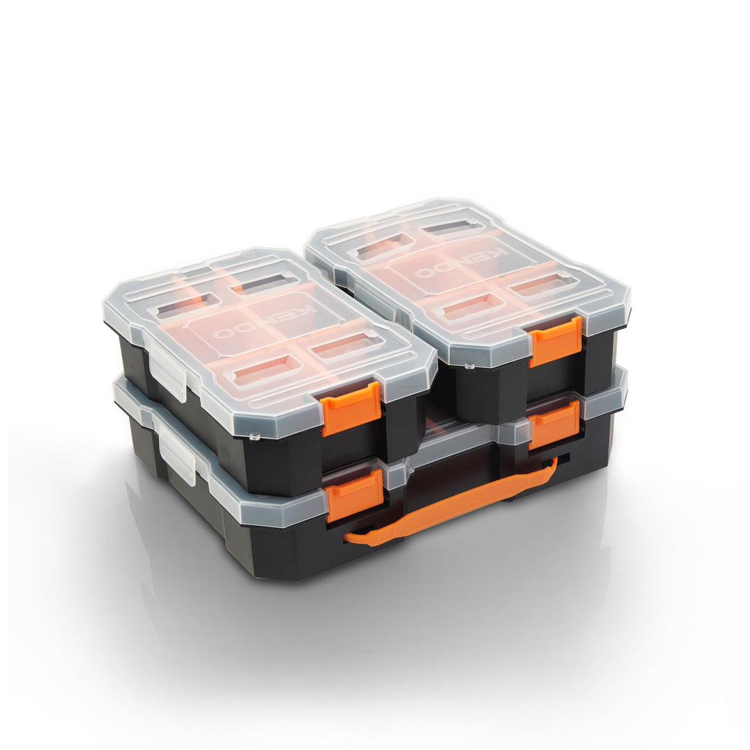 KENDO Sortierboxen für Kleinteile Set - 3-teilig - Sortimentskasten Schraubenbox Sortierkasten Sorti