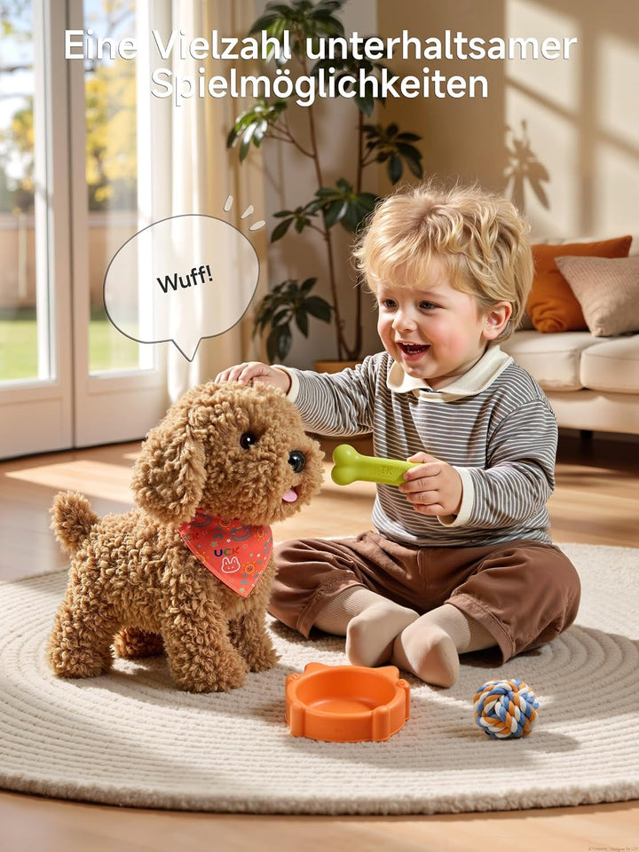 TUMAMA KIDS Interaktives Hund Spielzeug Kinder, Laufender Hund mit Fernbedienung Leine der Läuft und