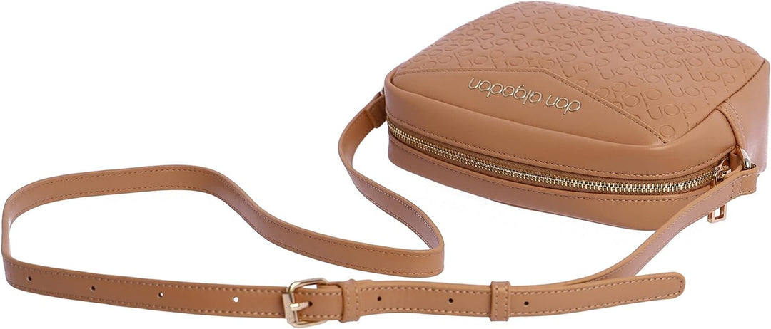 DON ALGODON Damen Lula Umhängetaschen, 21(ancho) x 8(Fondo) x 15(Alto) cm Beige, Beige