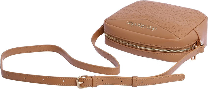 DON ALGODON Damen Lula Umhängetaschen, 21(ancho) x 8(Fondo) x 15(Alto) cm Beige, Beige
