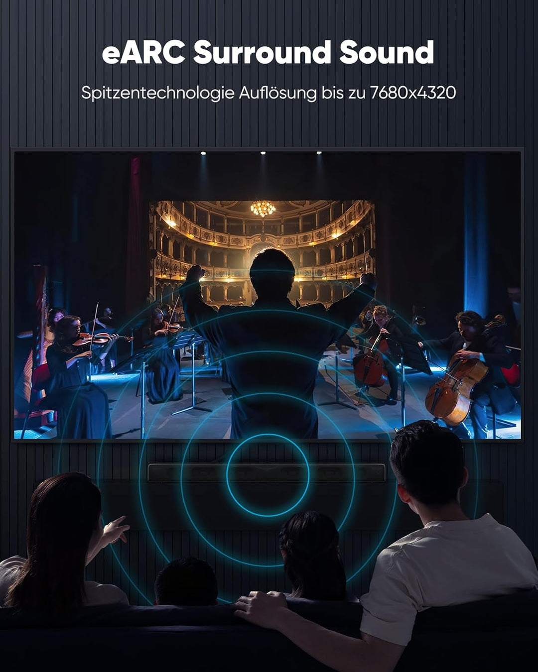 Highwings HDMI Kabel 10meter 8K,48Gbps Highspeed 8K@60Hz HDMI Kabel 4K@120Hz 7680P eARC HDCP 2.2&2.3