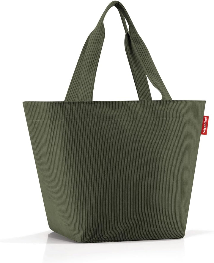 reisenthel shopper cord dark matcha – Geräumige Shopping Bag und edle Handtasche in einem – Aus wass