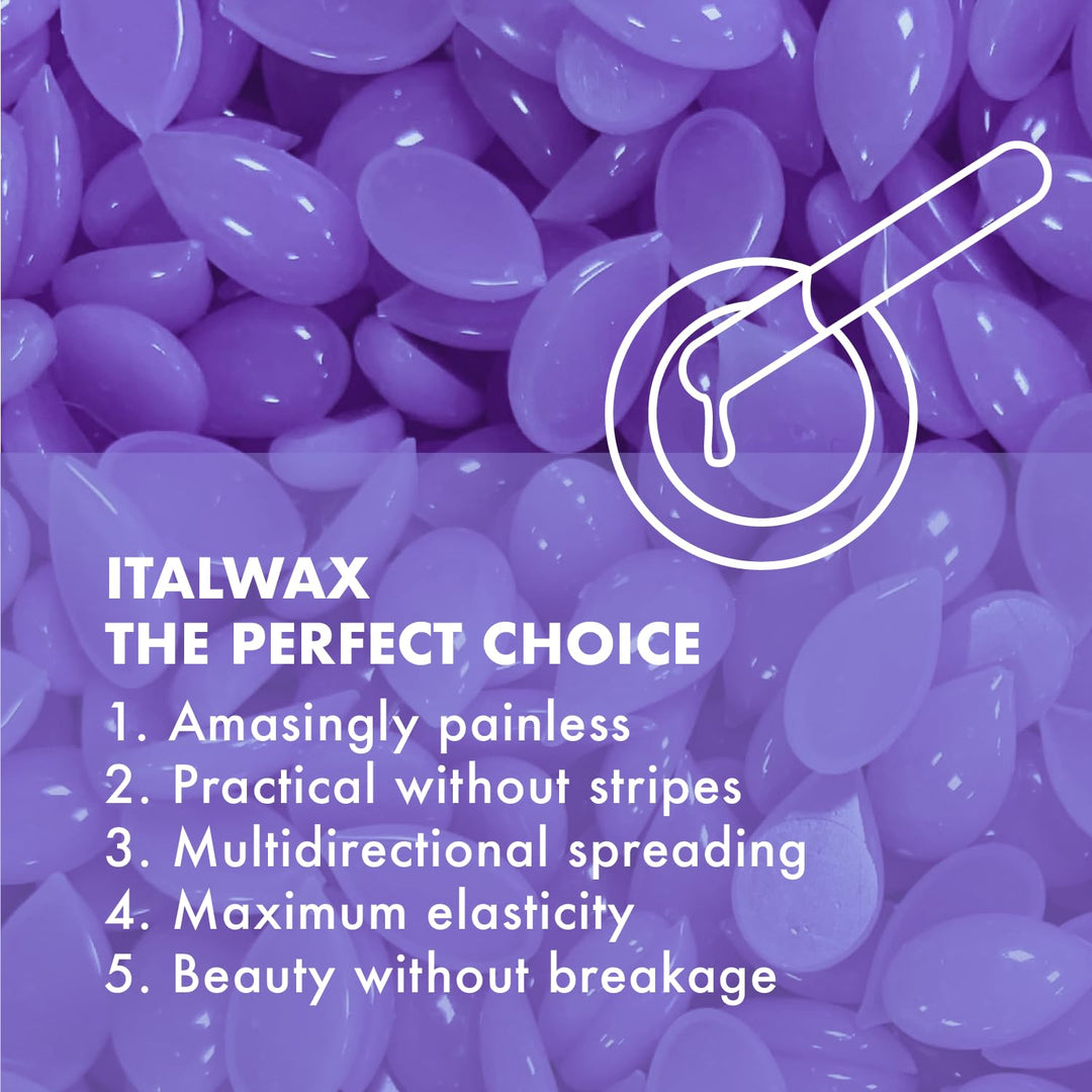 Italwax Top Line Orchid - 450g - Waxing Perlen für Haarentfernung – Duftlos - Synthetische Formulier