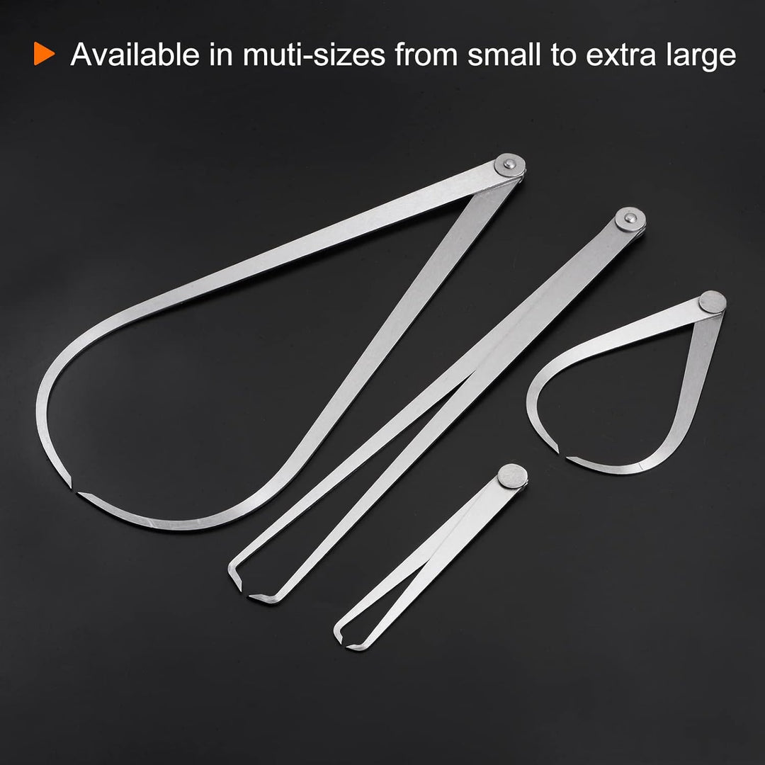 sourcing map Feste Verbindung Innen Aussen Messschieber Set 250mm 10" Edelstahl Metall Feste Reibung