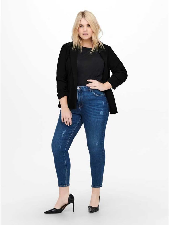 ONLY Carmakoma Damen Carcarolina Diana 3/4 Blazer TLR Blazers 54 Schwarz, 54 Schwarz