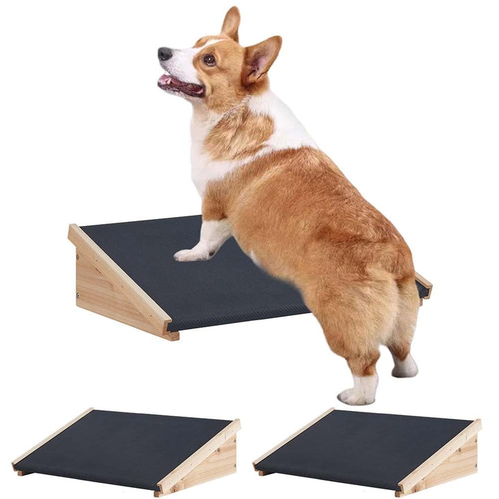 unipaws 2er Pack Extra Breite Hundetreppe, rutschfeste Hunderampe mit Gummioberfläche, Sanfte Hilfe