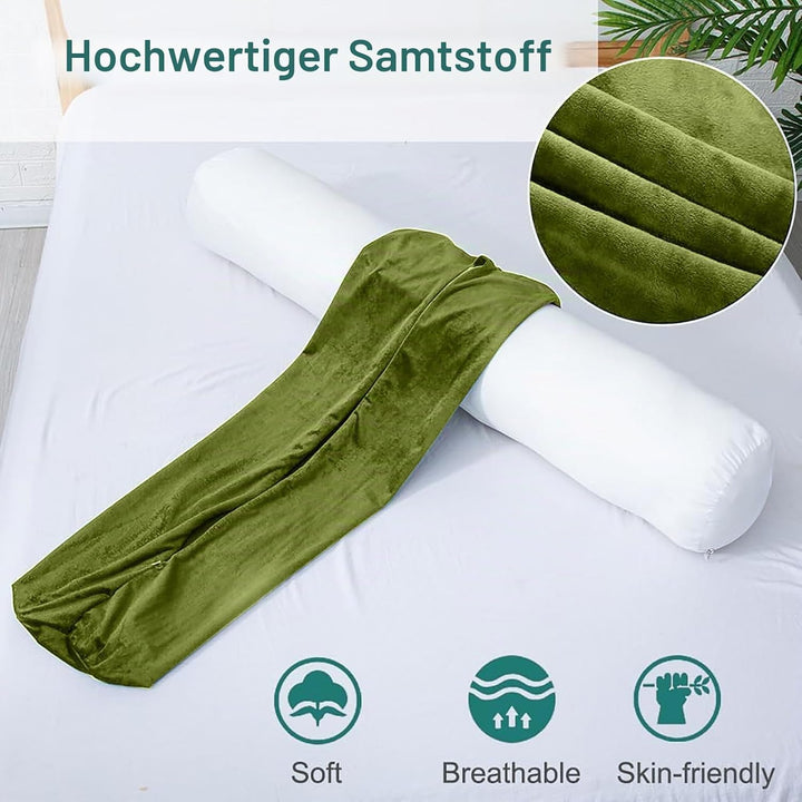 Body Pillow for Adults, Full Body Pilllow for Sleeping, Long Round Cervical Pillow, Bolster Side Sle