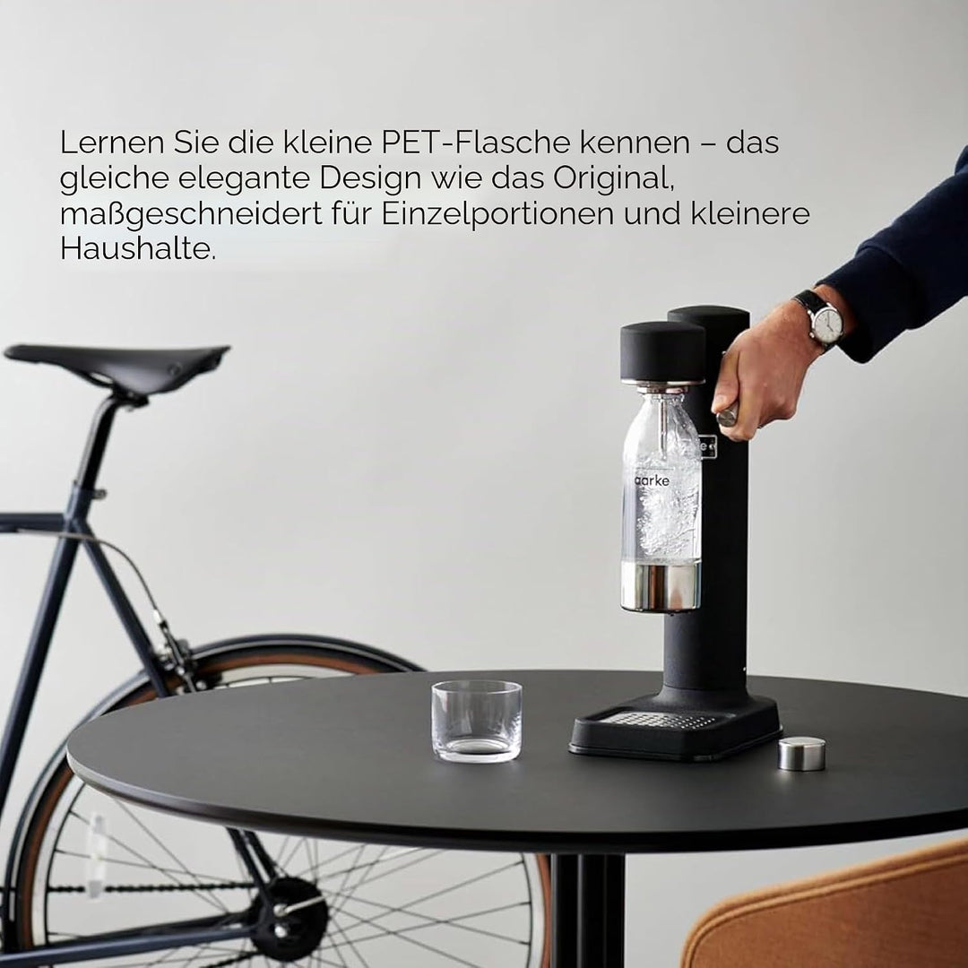 aarke PET-Flaschen für Wassersprudler Carbonator 3, BPA-frei mit Details in Edelstahl, 450ml 450 ml