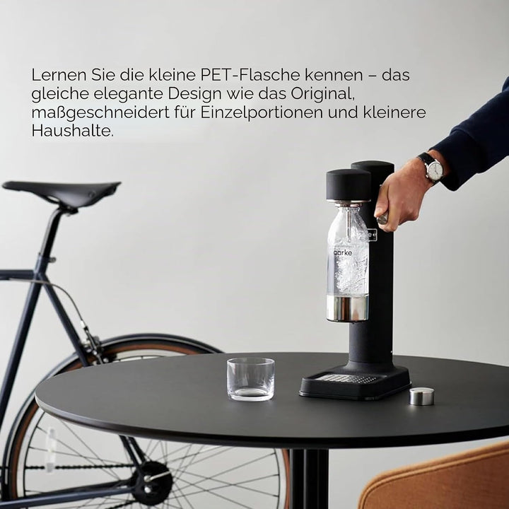 aarke PET-Flaschen für Wassersprudler Carbonator 3, BPA-frei mit Details in Edelstahl, 450ml 450 ml
