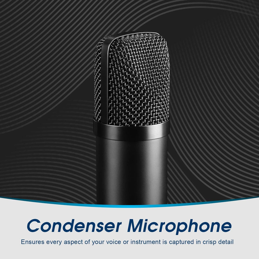 August REC100 USB Mikrofon Kondensator Mikrofone Kit mit Schwenkarm Unidirektional Shock Mount Popfi