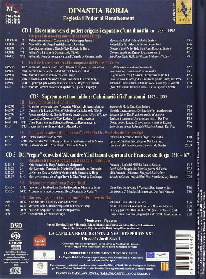Dinastia Borja, Audio-CD