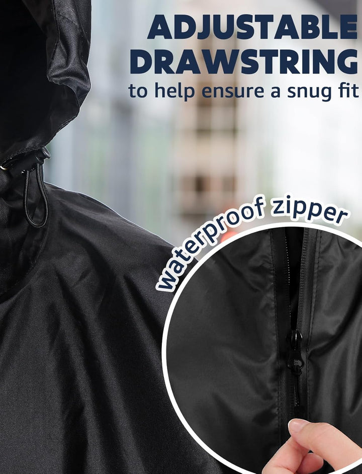 ANYOO Wasserdicht Radfahren Regen Poncho Portable Leichte Regenjacke Mit Kapuze Fahrrad Fahrrad Comp