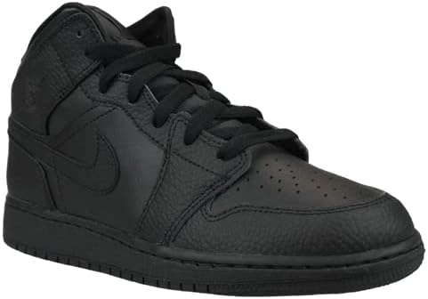 Nike Jungen Air Jordan 1 Mid (Gs) Gymnastikschuh 35.5 EU Schwarz, 35.5 EU Schwarz