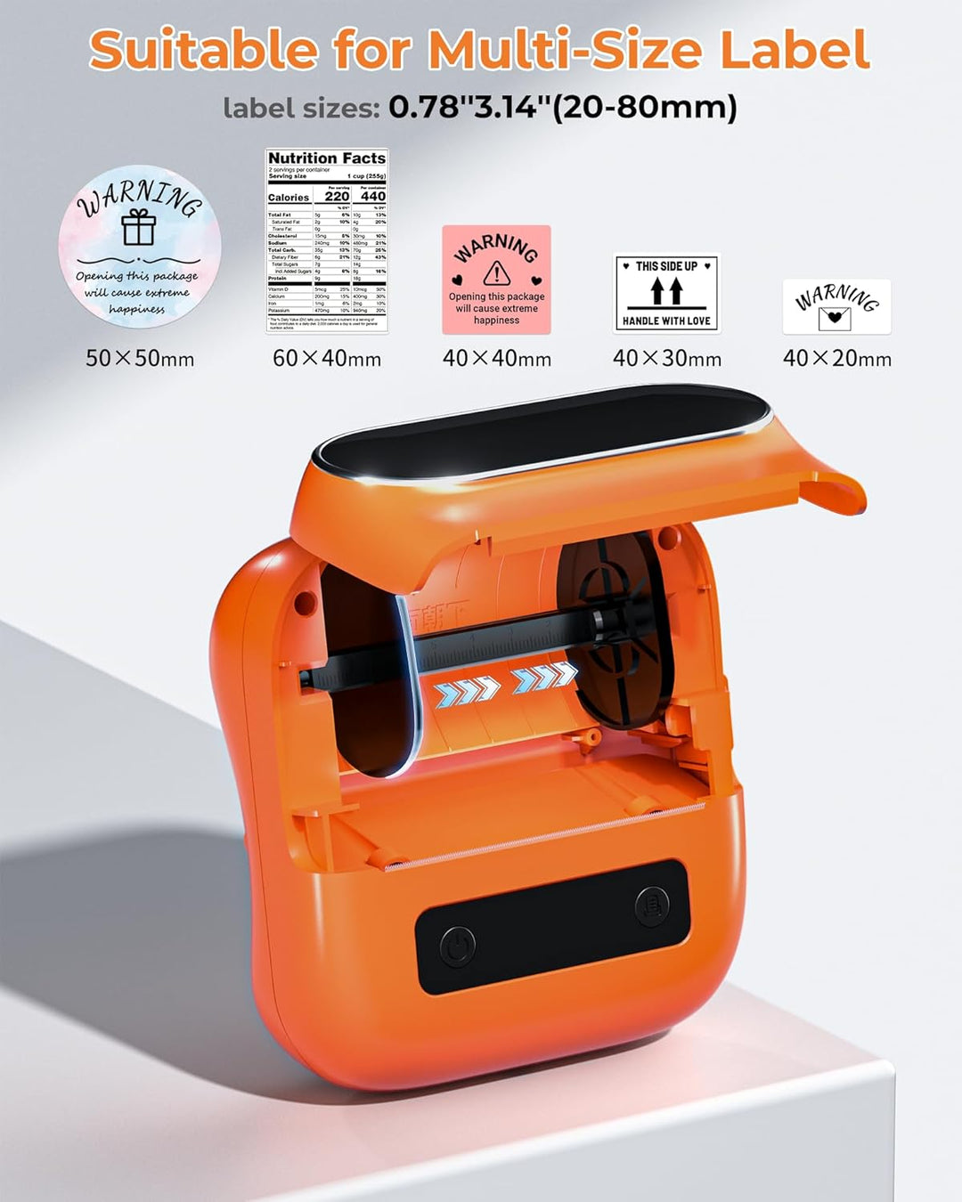 Itari M220 Wireless Thermischer Etikettendrucker, Upgrade 80mm Etikettiergeräte für Zuhause, Büro un