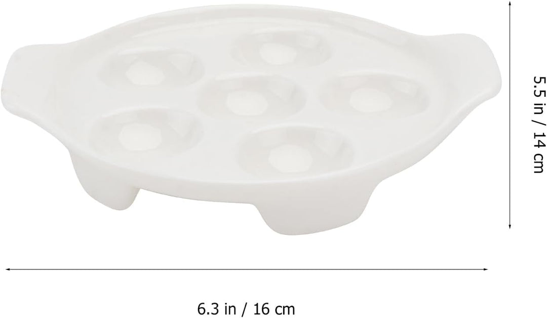 2 StüCk Schneckenpfanne Keramik Schneckenschale Schneckenteller Backform Für 6 Schnecken, Porzellan