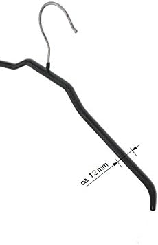 Kleiderbügel aus Metall schwarz beschichtet 10 STK. 12 mm, 41 cm, Metall