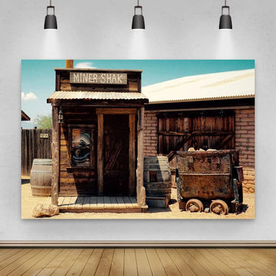 Renaiss 3x2m Western Saloon Bar Kulisse Wild West Town Holzhaus Cowboy Fotografie Hintergrund Party