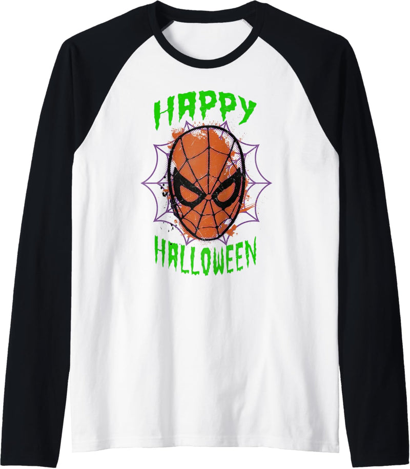 Marvel Spider-Man Mask Happy Halloween Raglan