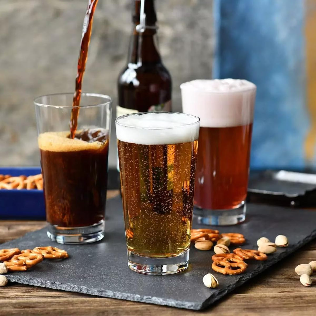 KIAPPO Biergläser Set 590 ml - 12 Stück Gläser Set - Lagerglas - Weizengläser - Kristallgläser - Ges