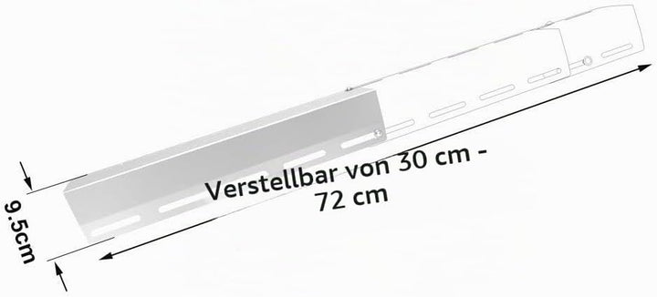Denmay 30-72cm lang 9.5cm breit Universal Brennerabdeckung für Enders Boston Black, Landmann 12739,