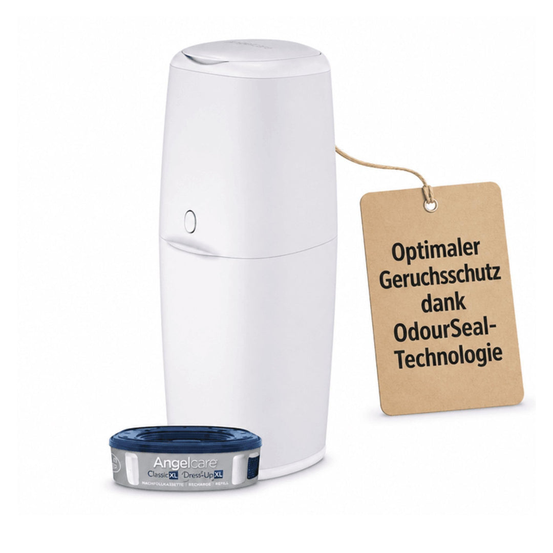 Angelcare Windeleimer Classic XL | komfortabel | Nachfüllkassette mit optimalen Geruchsschutz | 7-sc